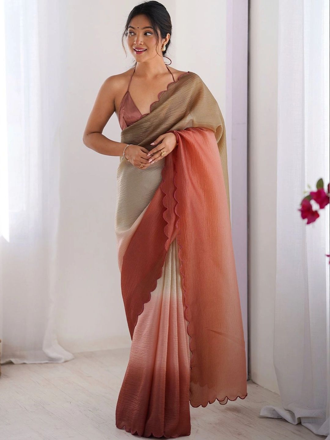 Mitera Ombre Poly Chiffon Designer Saree-picture-24