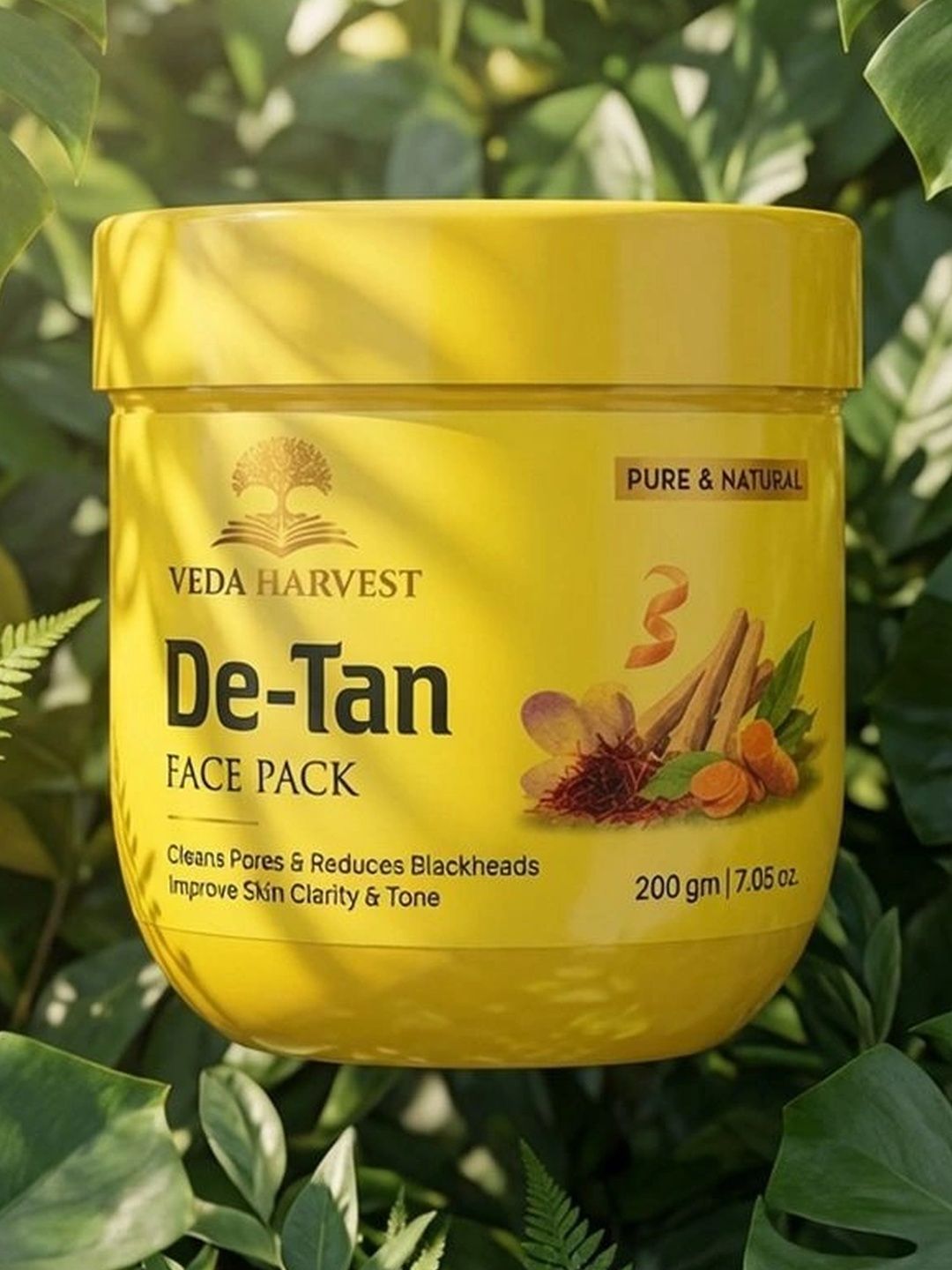Veda Harvest De-Tan Face Pack For Glowing Skin - 200 g-image-18