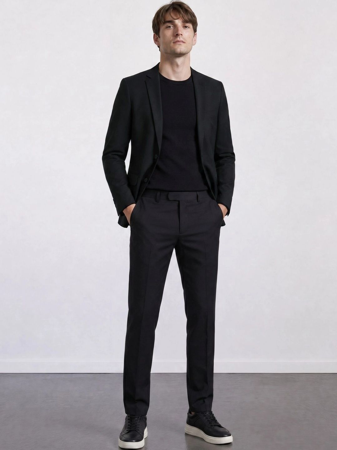 URBAN PERFORMANCE Notched Lapel Single-Breasted Super Slim Fit Formal Blazers-image-14