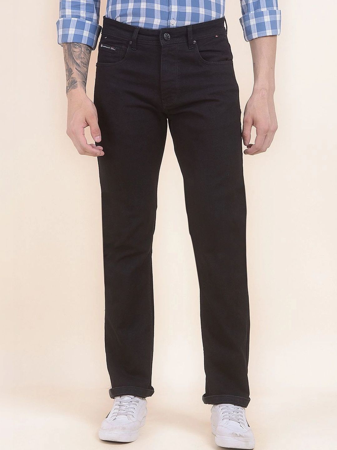 Cantabil Men Straight Fit Mid-Rise Stretchable Jeans-picture-15