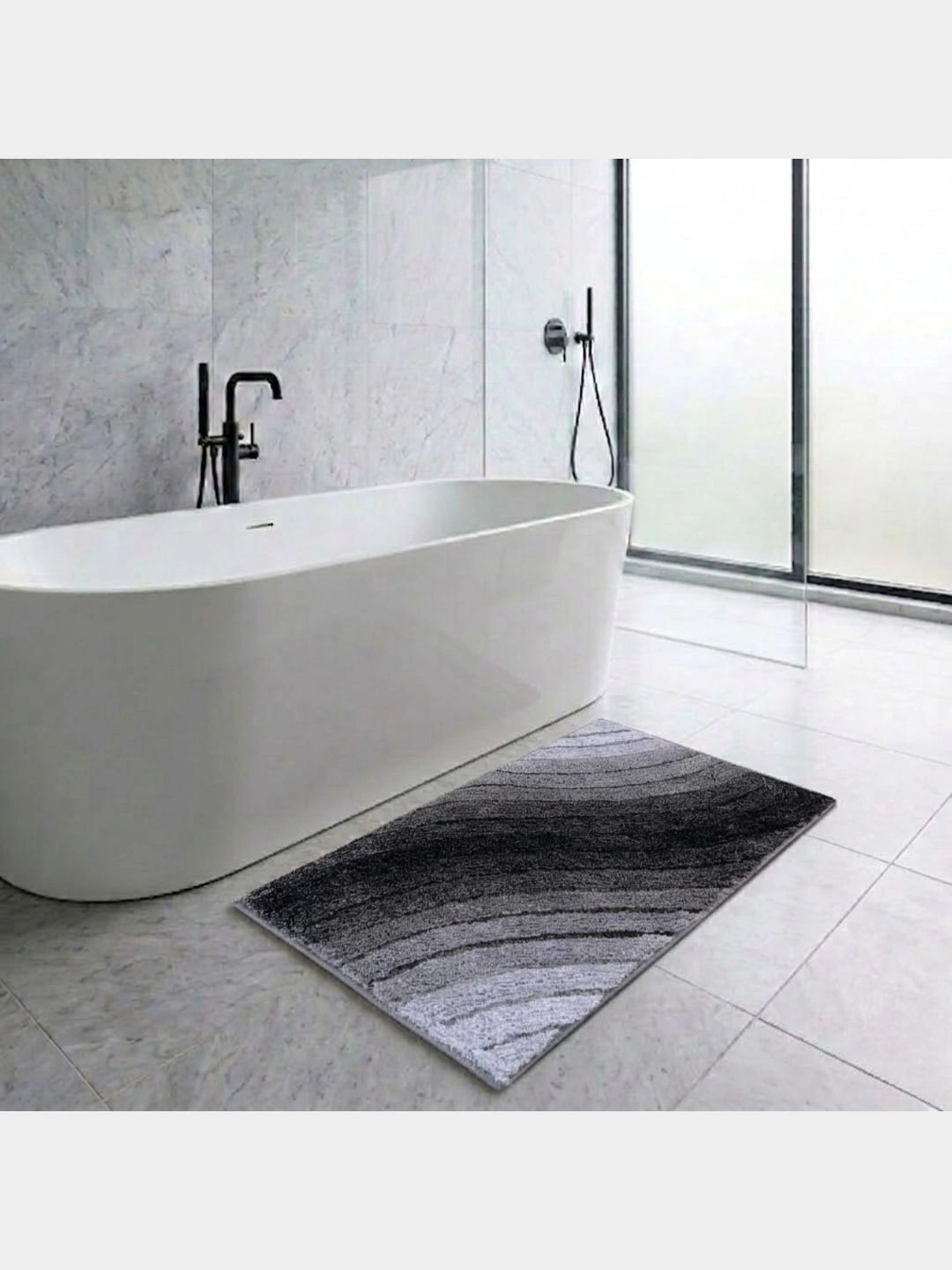 Pano Grey Anti Skid Absorbent Bath Rugs-picture-47