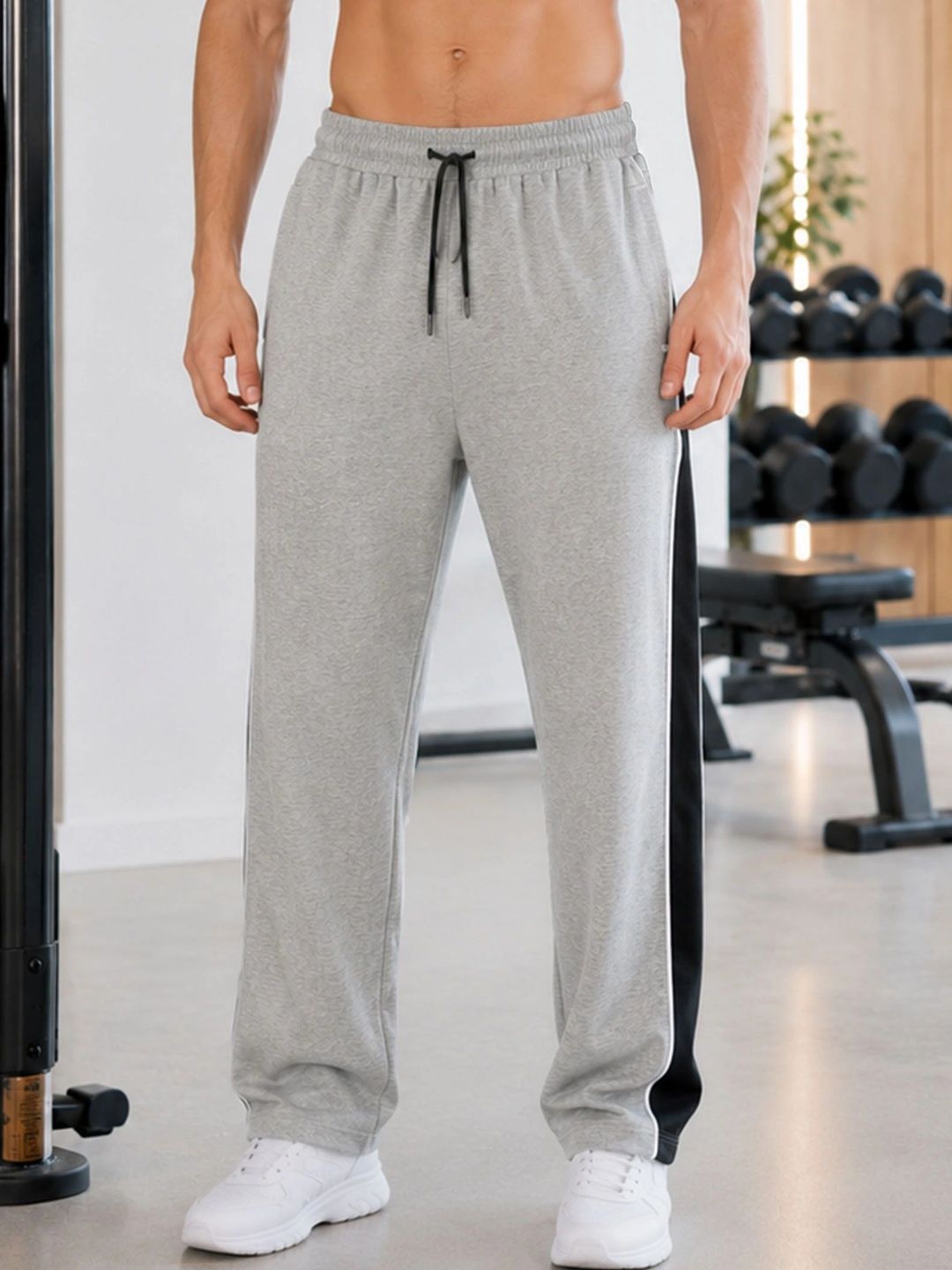 T.T. Men Straight Fit Colourblocked Training Track Pants-picture-53