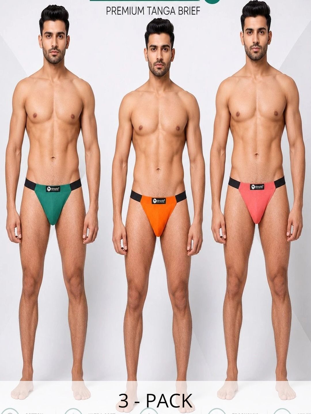 Intimantic Men Pack of 3 Cotton Thongs-picture-39