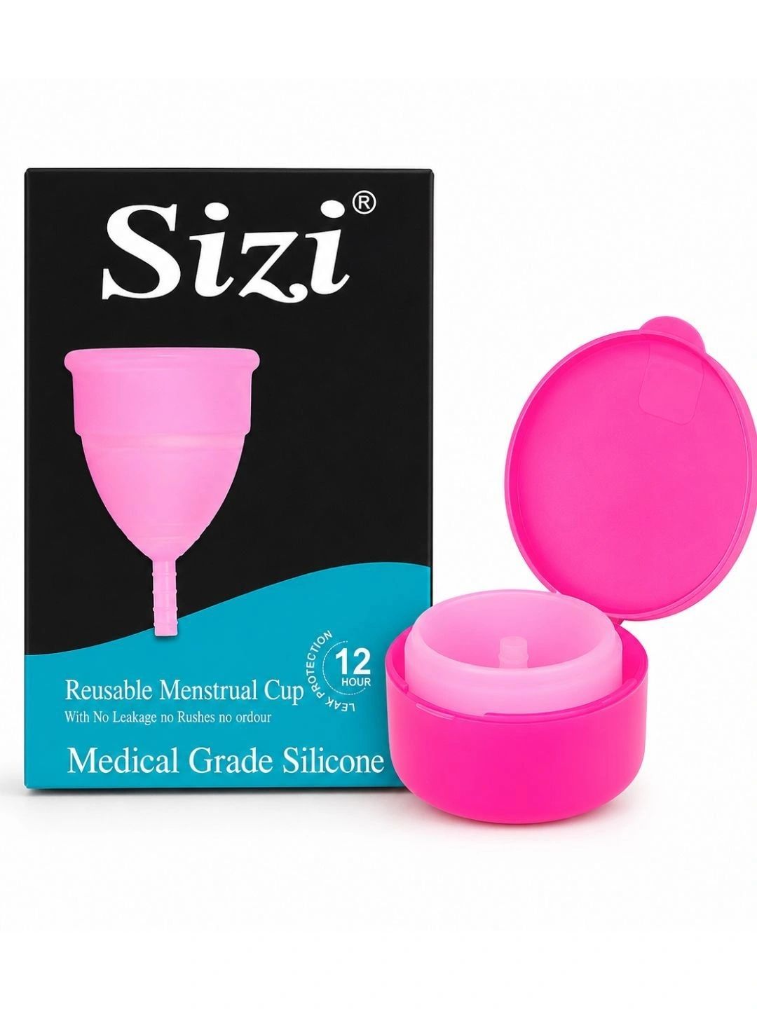 Sizi Medical Grade Silicone Leak Proof Protection Reusable Menstrual Cup-picture-15