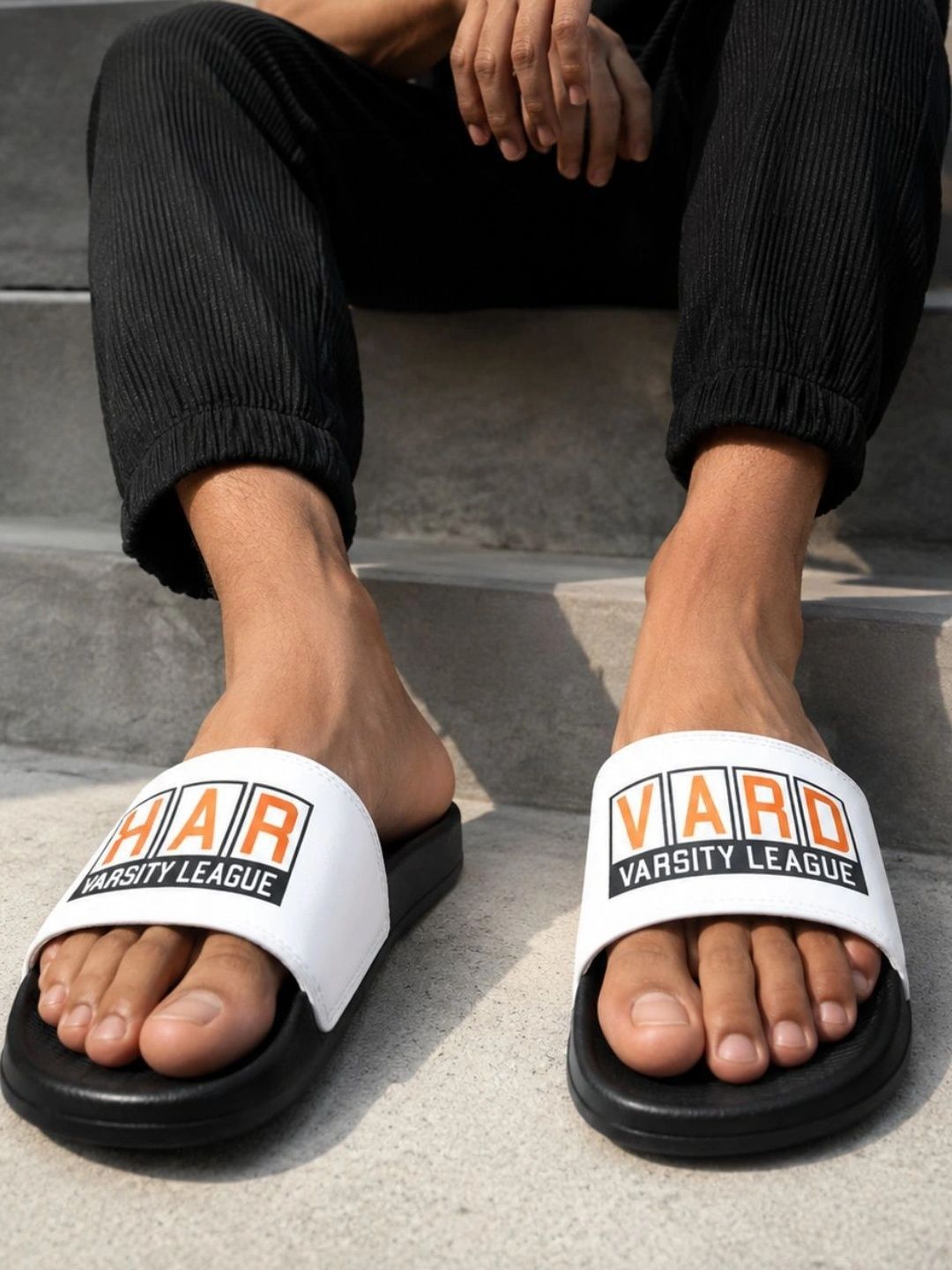 Harvard Men Printed Sliders-picture-0