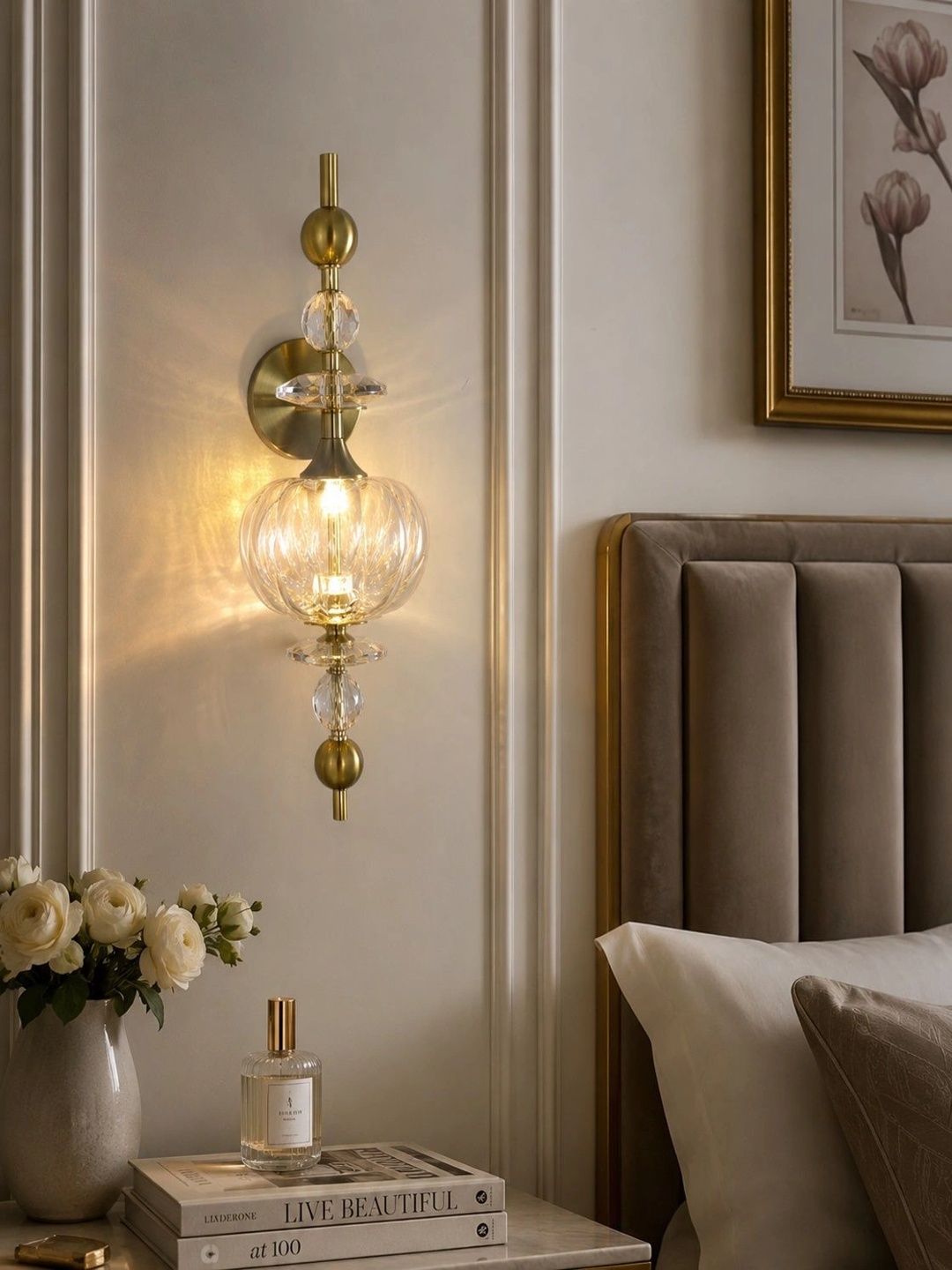 Stello Gold-Toned Metal Contemporary Spherical Shaped Wall Lamp-picture-36