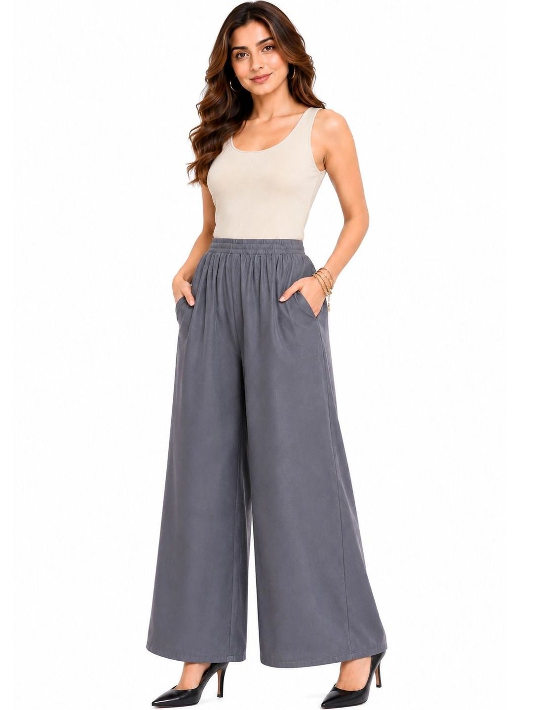 Thrifty Thread Women Knitted Palazzos-picture-24