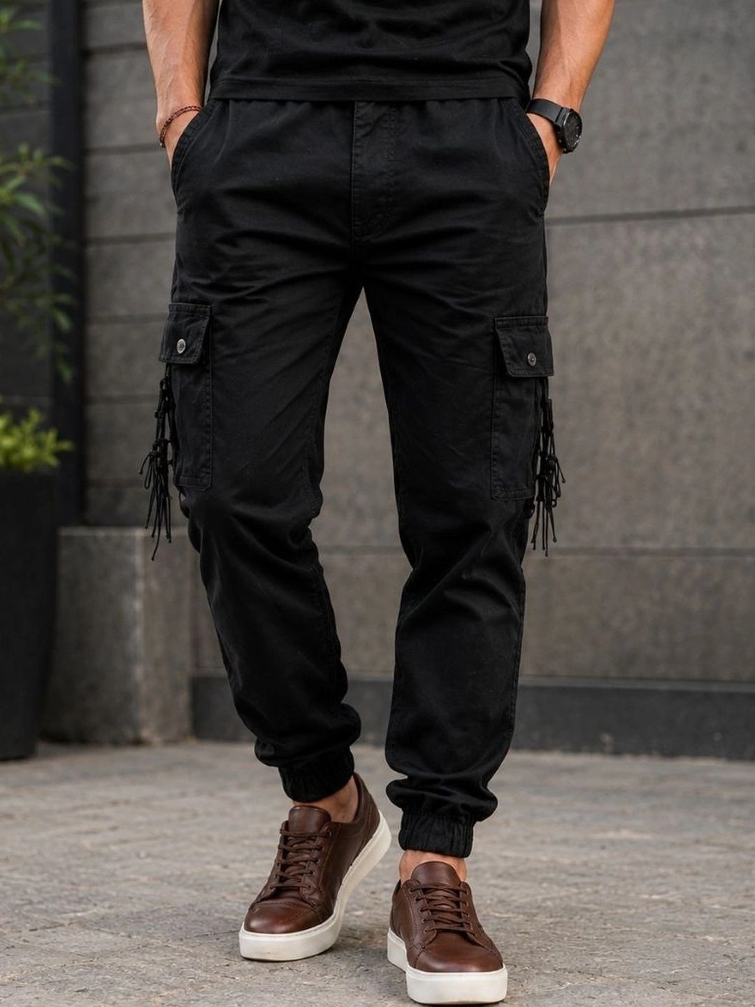 Metronaut Men Classic Easy Wash Cargos Trousers-picture-34
