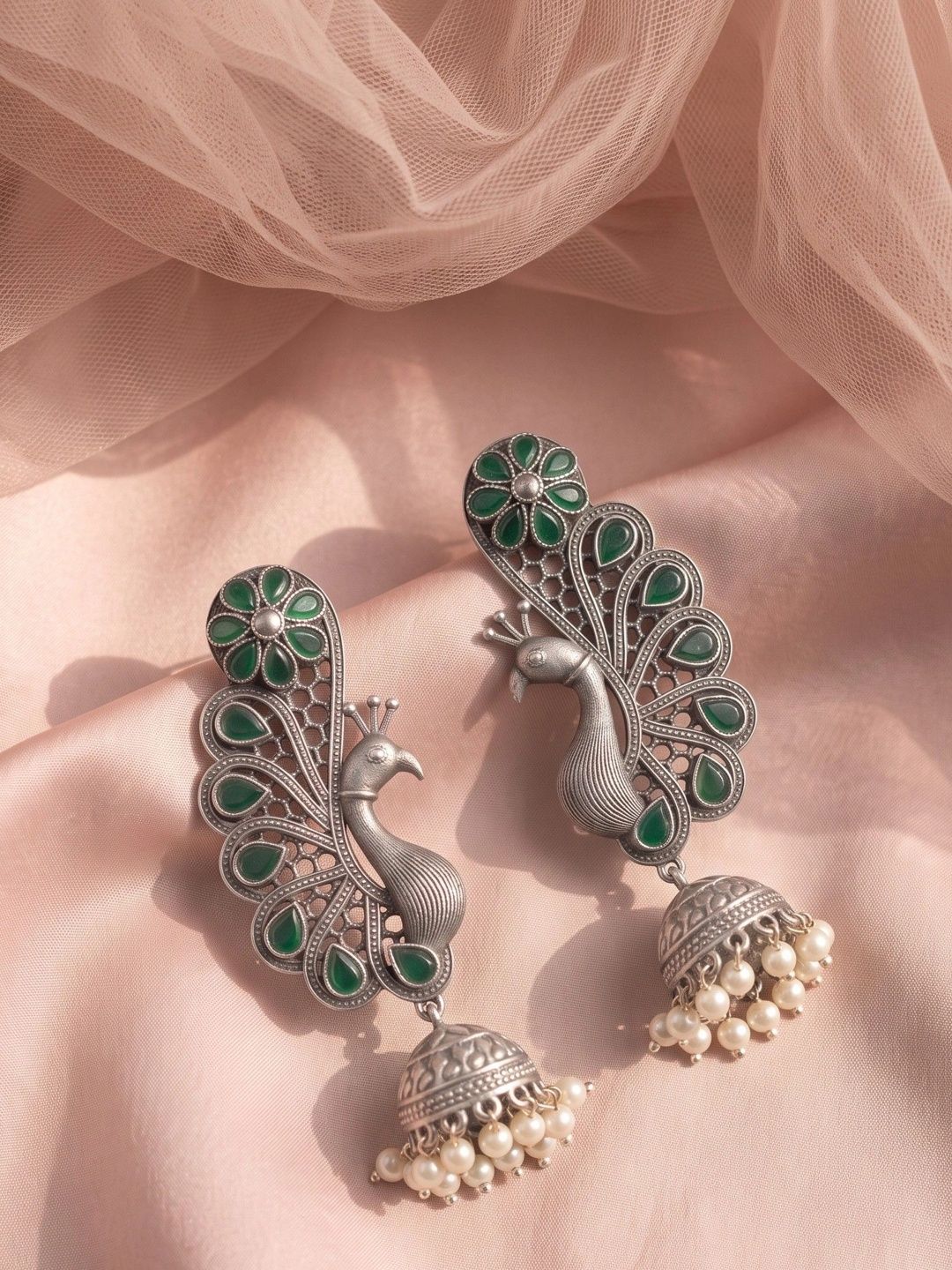 AUTUMN LANE Peacock Shaped Drop Earrings-picture-16