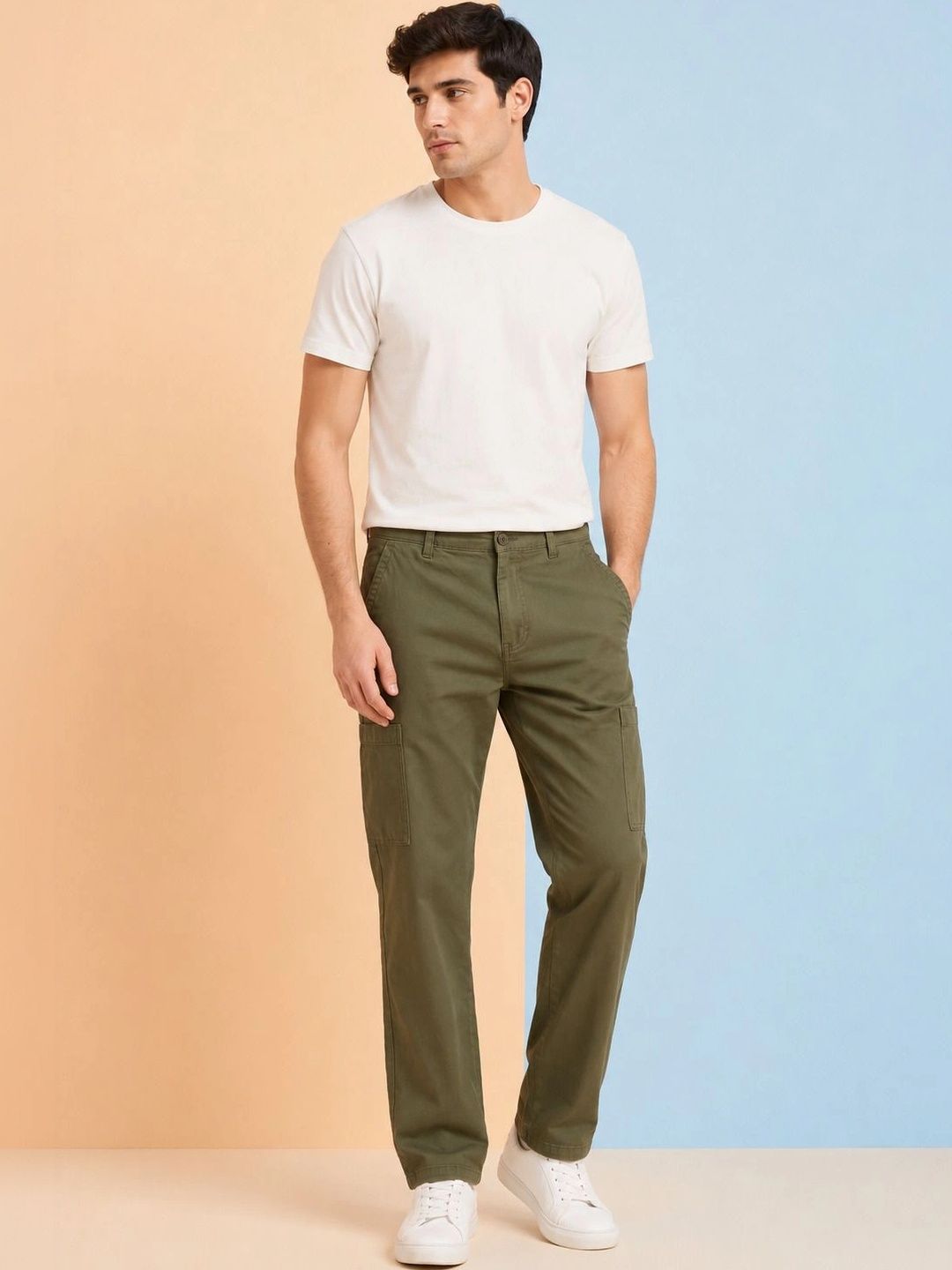 7OUNCE Men High-Rise Cargos Trousers-picture-49