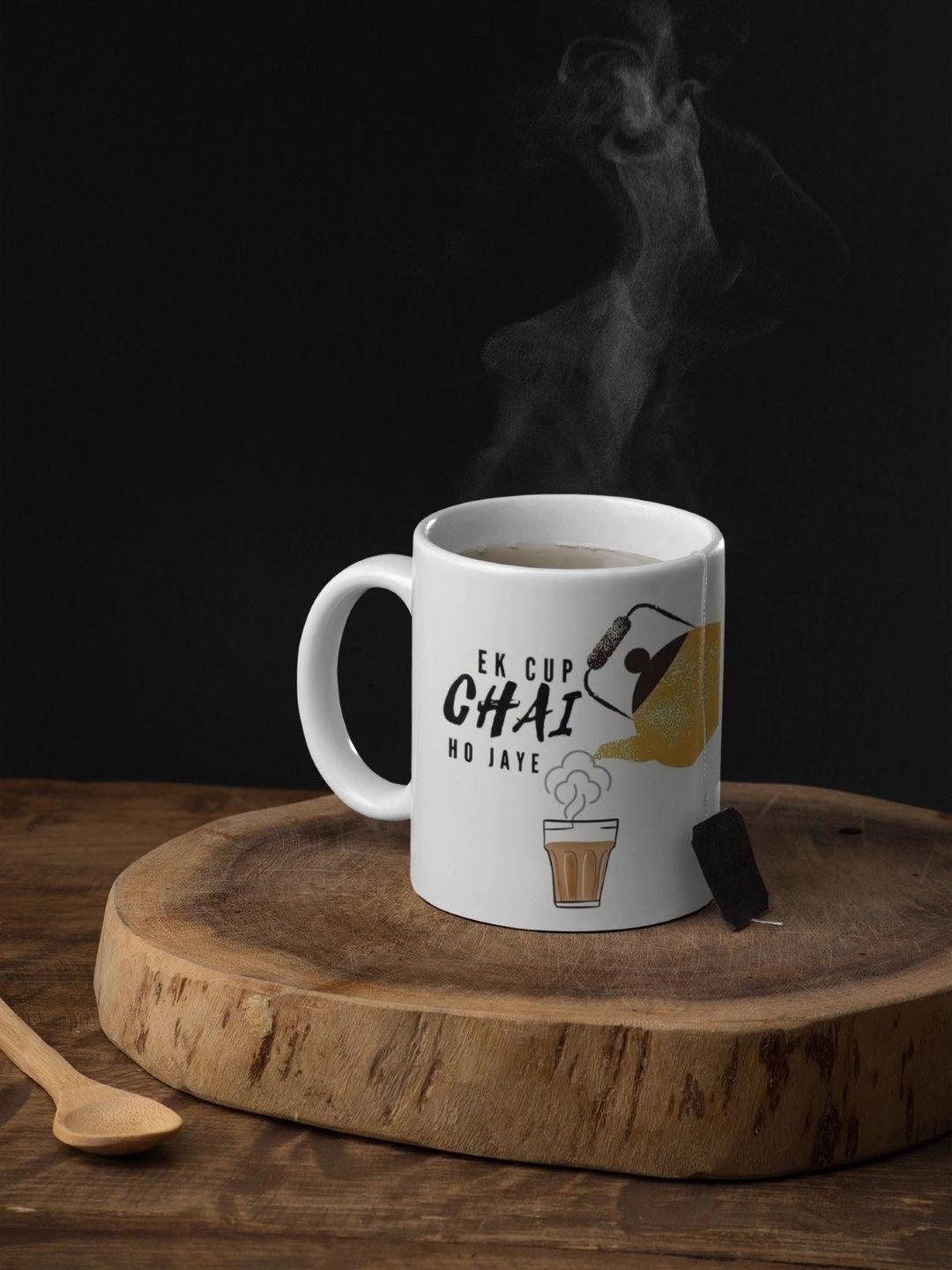 TAJNAN White Text or Slogans Printed Ceramic Glossy Mugs Set of Cups and Mugs-image-12