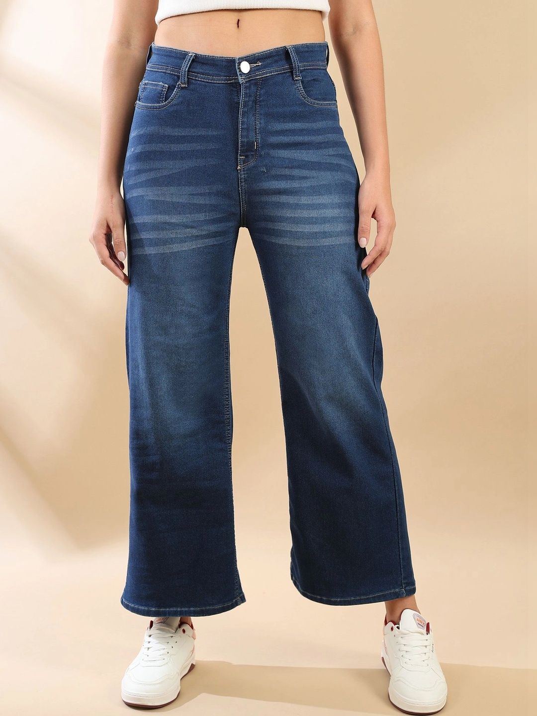 LIVE OK Women Relaxed Fit Mid-Rise Low Distress Jeans-picture-15