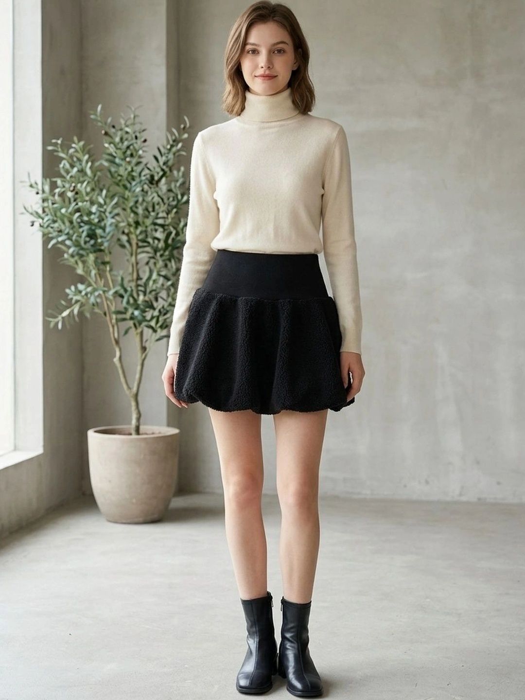 Suo Women Mini Flared Skirt-picture-33