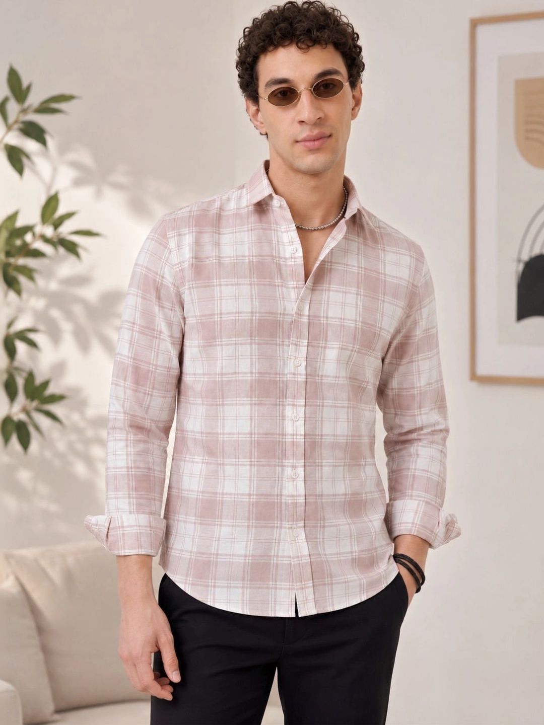 Club Ak Men Premium Tartan Checks Checked Casual Shirt-picture-56