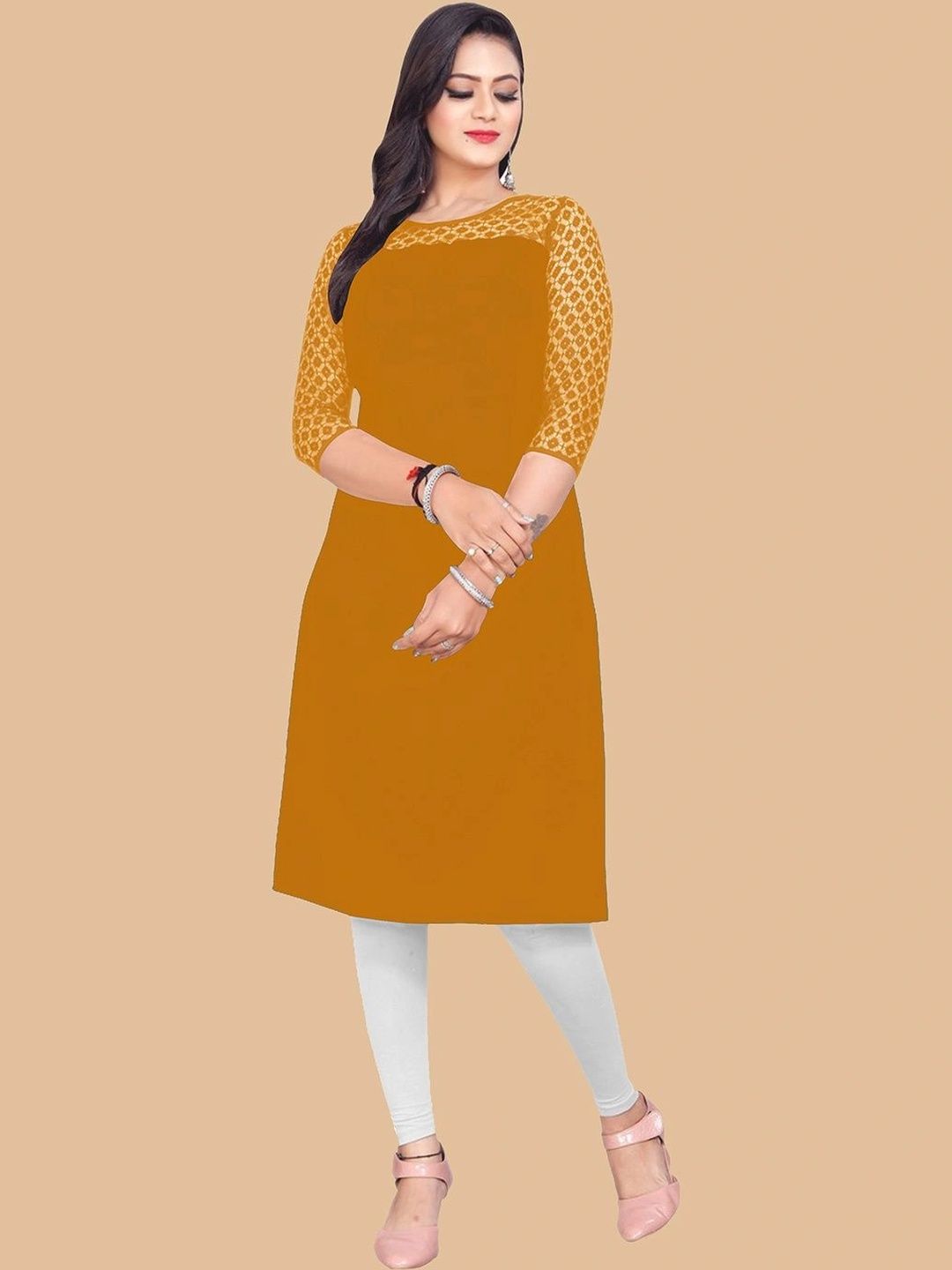 Navyankaa Woven Design Boat Neck Kurti-picture-12
