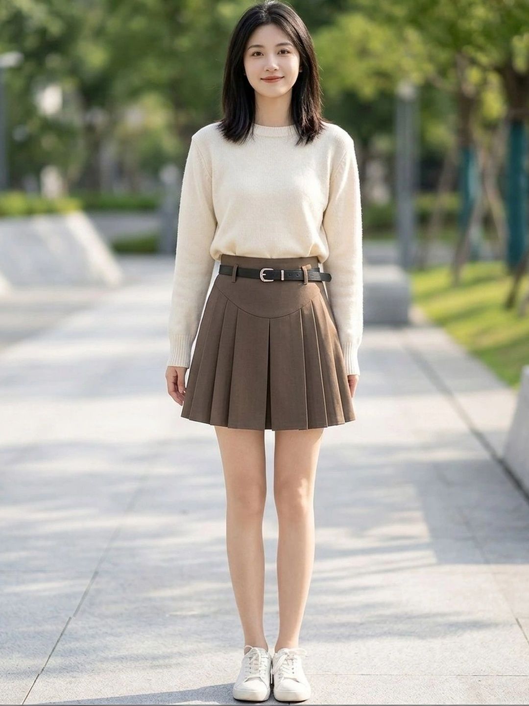 Suo Women Mini Flared Skirt-picture-21