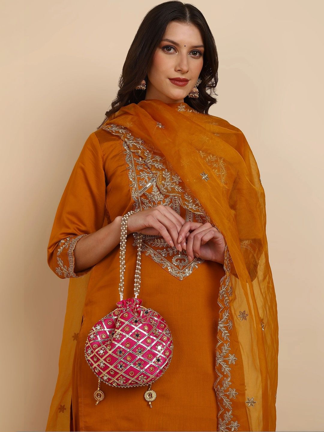 MaaCare Embellished Potli Clutch-picture-11