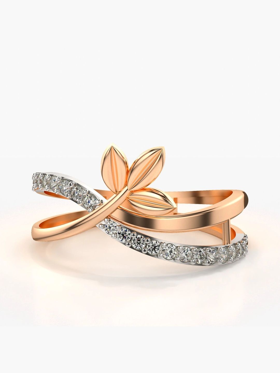 VALANOVA 9KT Rose Gold Finger Ring With 0.22 CT Lab Grown Diamond-2.12 g-image-21