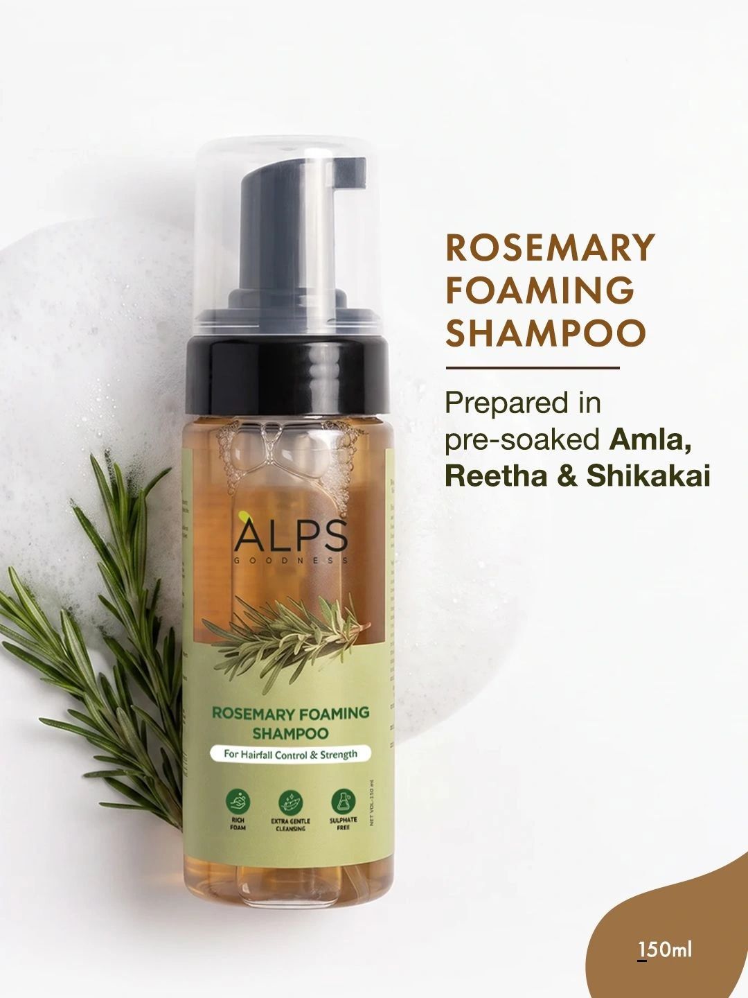 Alps Goodness Rosemary Foaming Shampoo For Hair Growth & Anti Hairfall - 150 ml-picture-20
