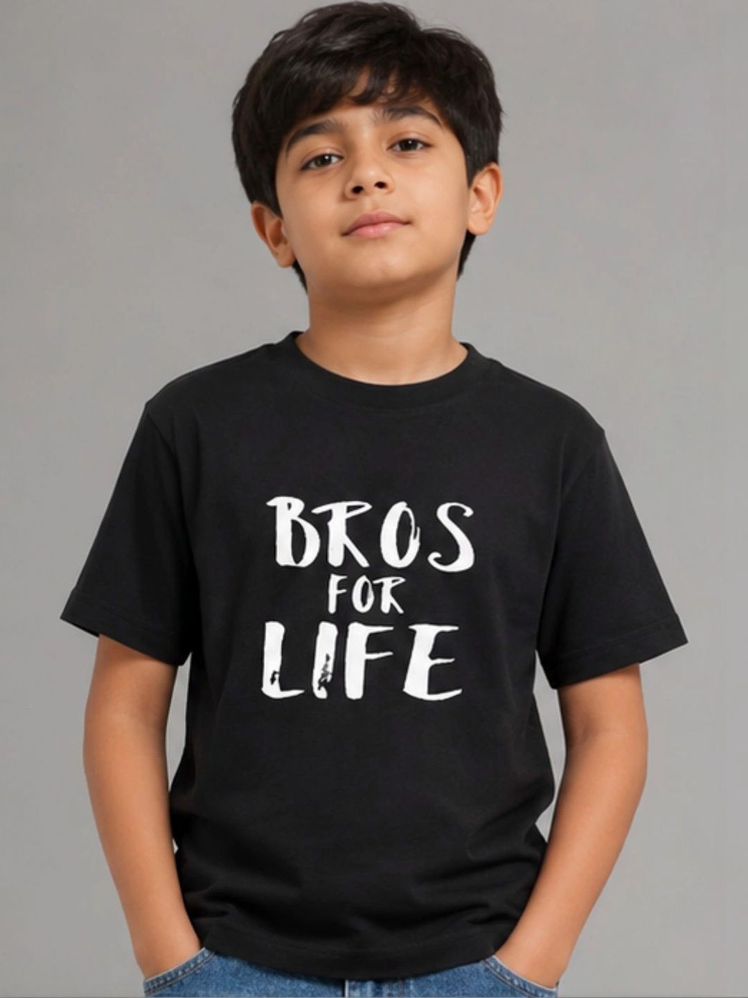 YAK YAK Boys Typography Printed Pure Cotton T-shirt-picture-34