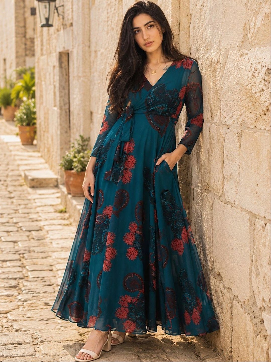 Twelve South Floral Print Maxi Dress-picture-40