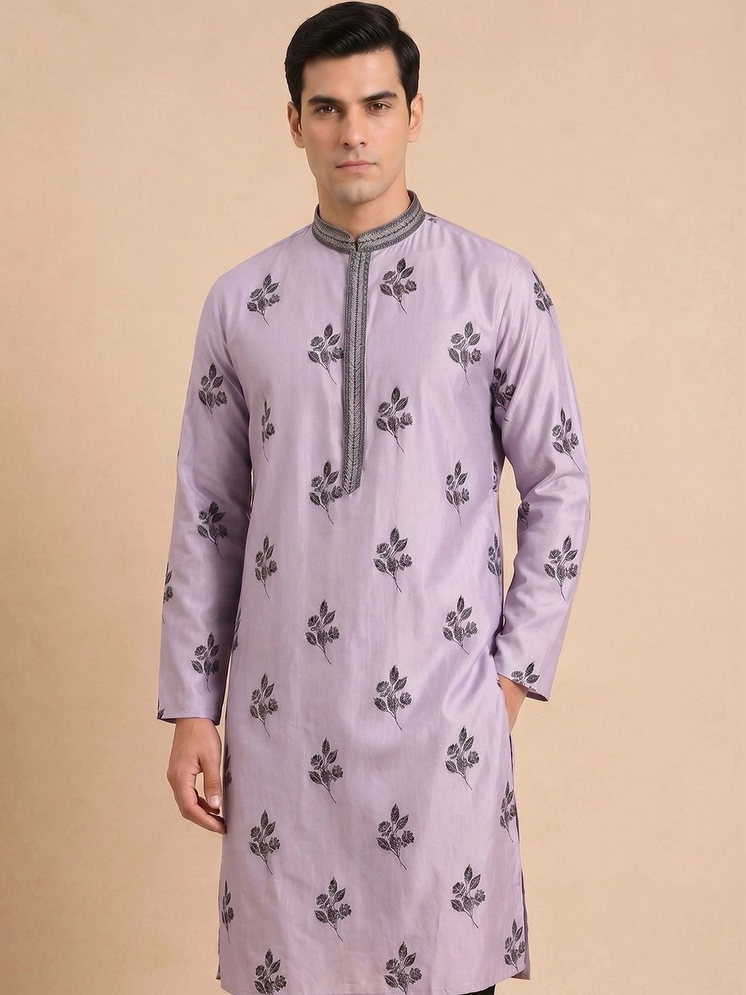 House of Pataudi Men Embroidered Thread Work Kurta-picture-32