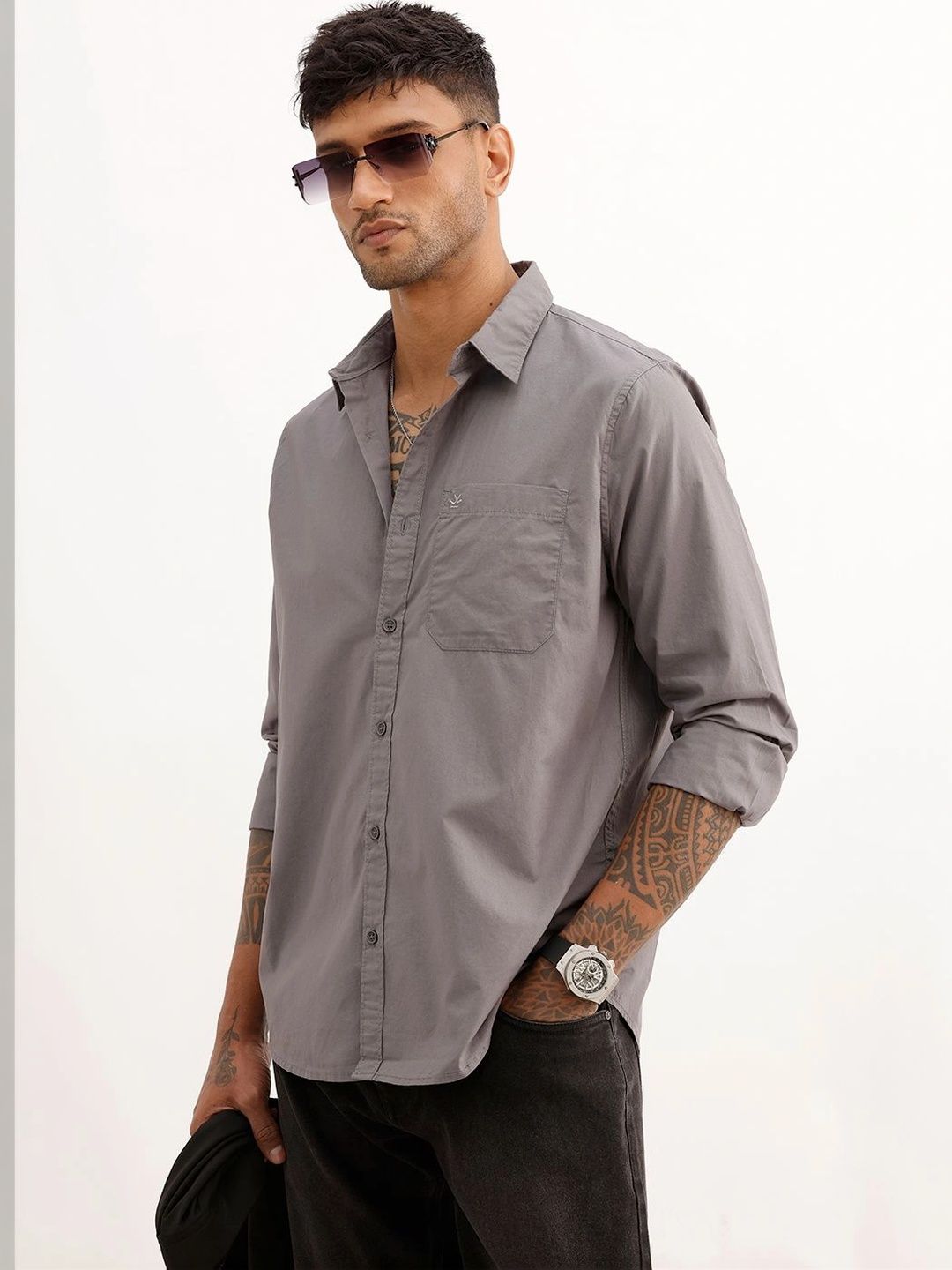 WROGN Men Slim Fit Casual Shirt-picture-13