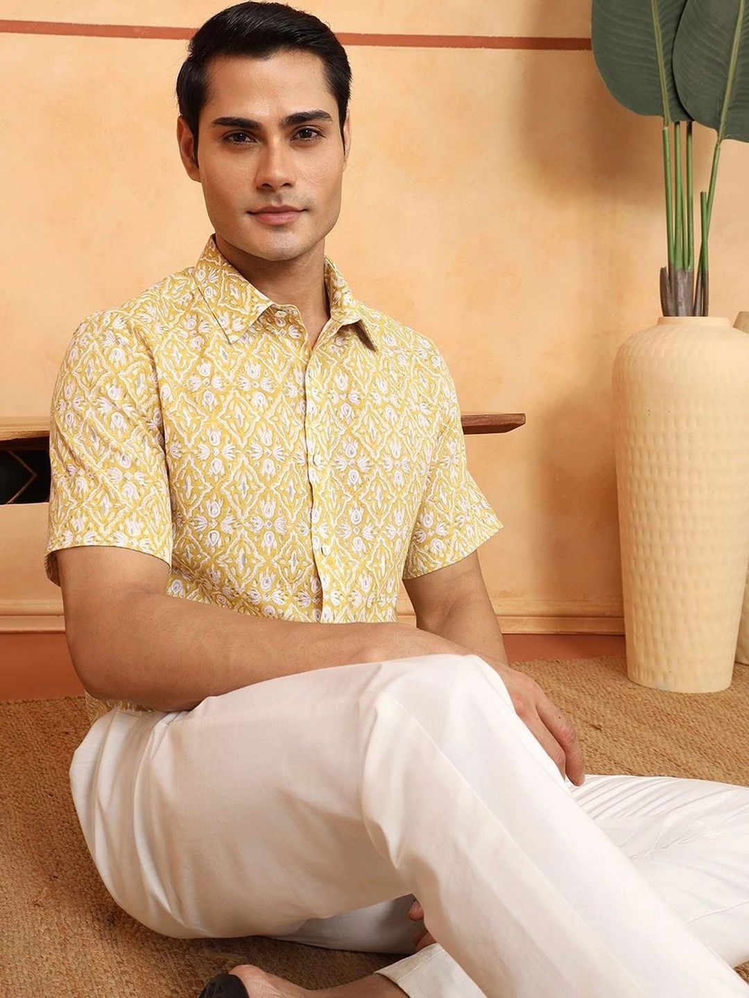 Fabindia Men Slim Fit Printed Casual Shirt-picture-28