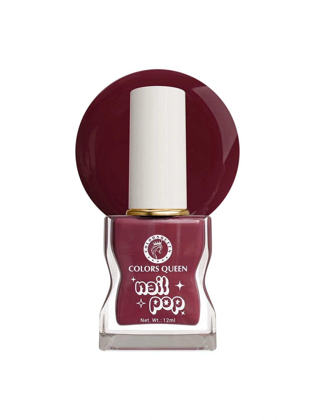 Colors Queen Nail Pop Glossy Gel Finish & Quick Drying Nail Polish - 12 ml -Berry Pink-picture-34