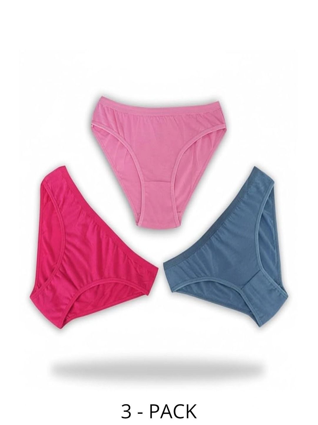 FALAM ENTERPRISE Women Pack of 3 Assorted Cotton Bikini-picture-1