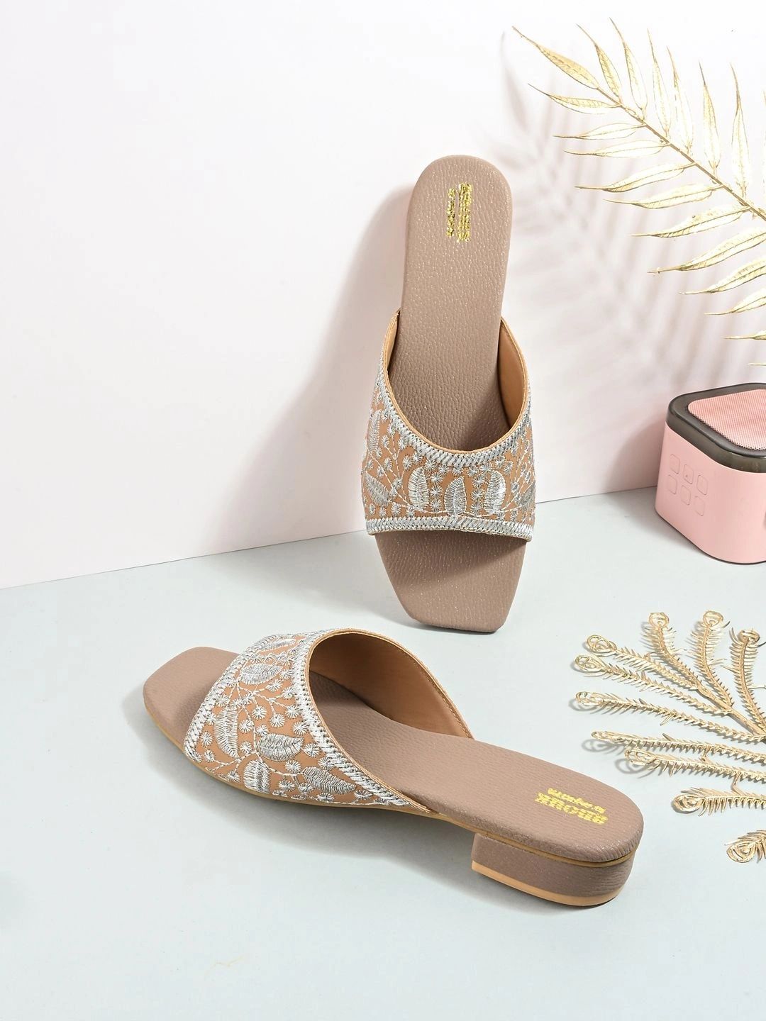 Anouk Women Embellished Party Open Toe Flats