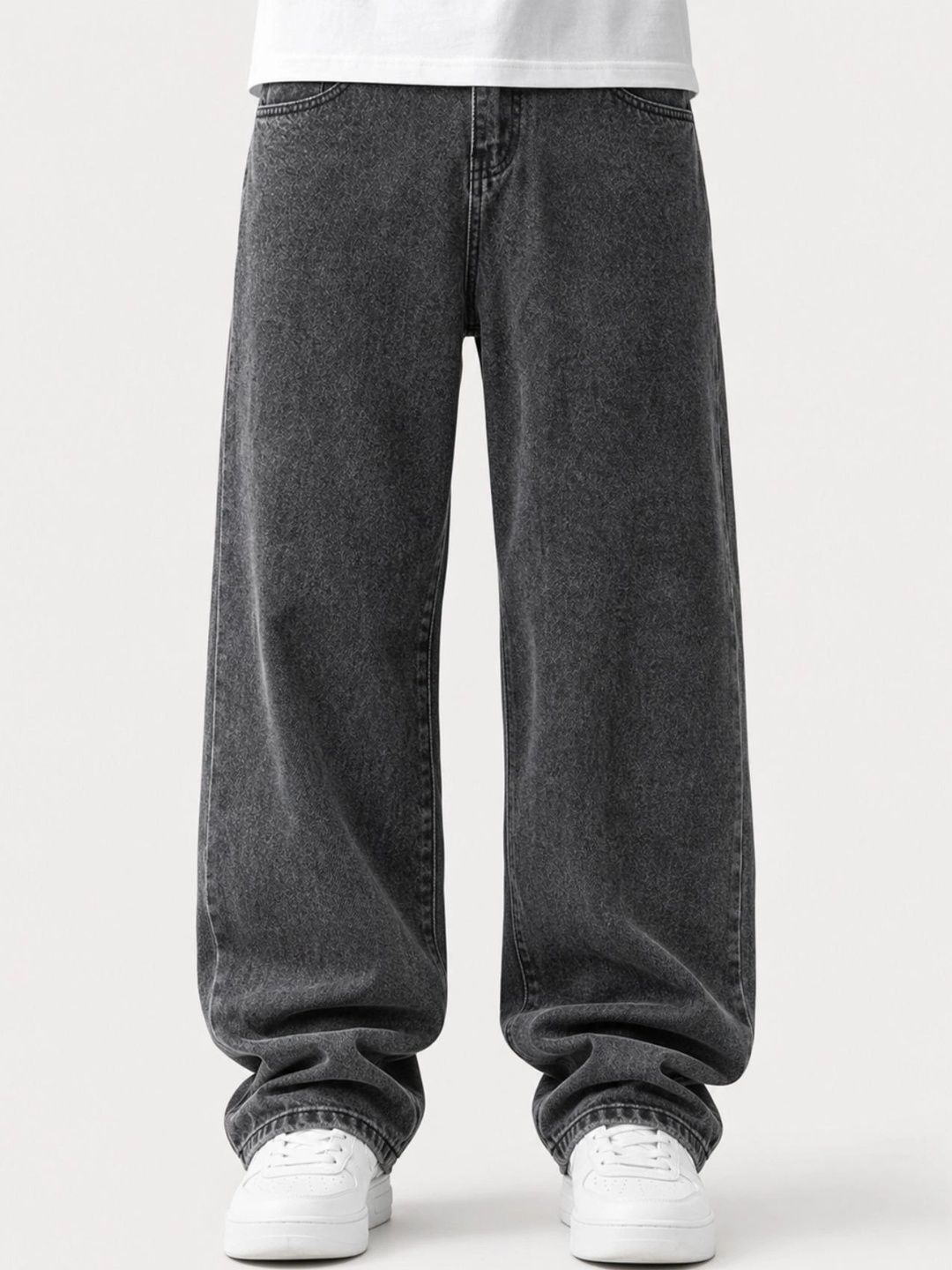 BREXX Men Jean Wide Leg Mid-Rise Stretchable Jeans-picture-30