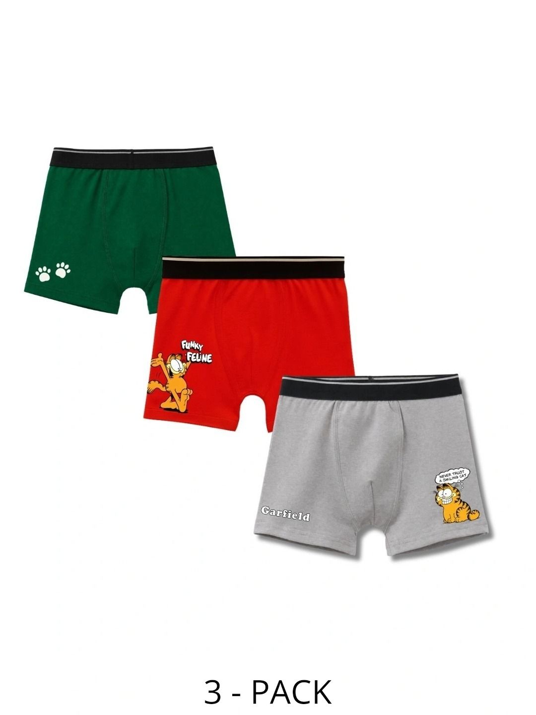 Button Bear Boys Pack of 3 Cotton Blend Printed Trunks-picture-30