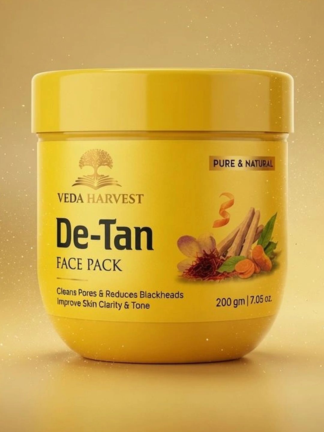 Veda Harvest De-Tan Face Pack For Glowing Skin - 200 g-picture-11