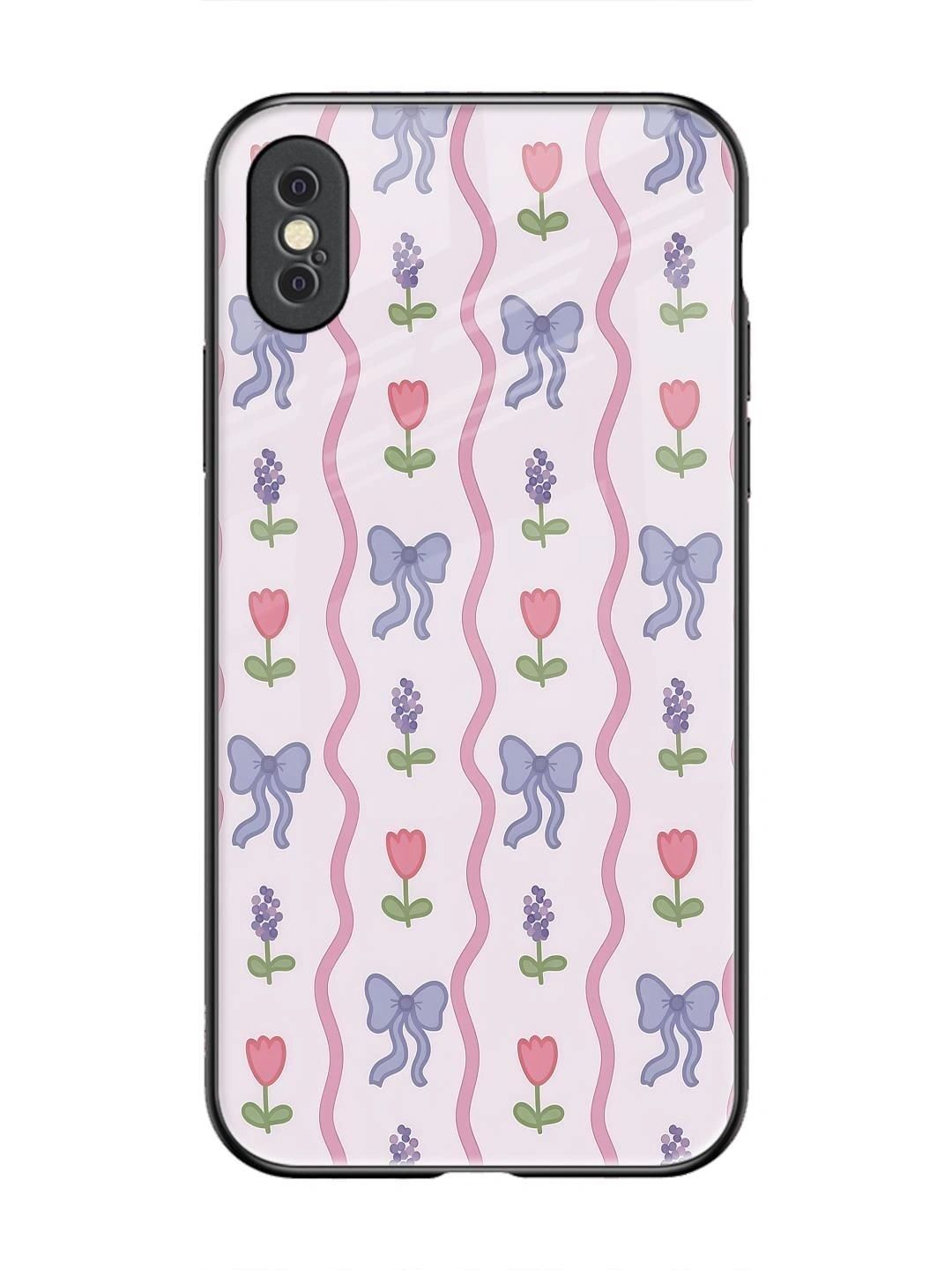 QRIOH Floral Printed iPhone Xs Back Case Mobile Accessories-picture-21