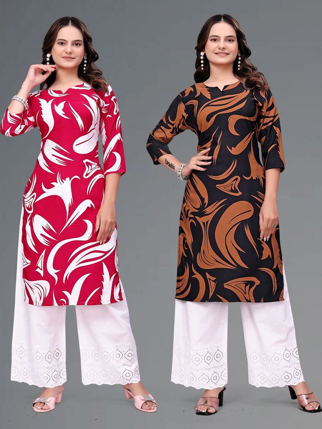 PRIYANSH CREATION Printed Pure Crepe Kurti-picture-21