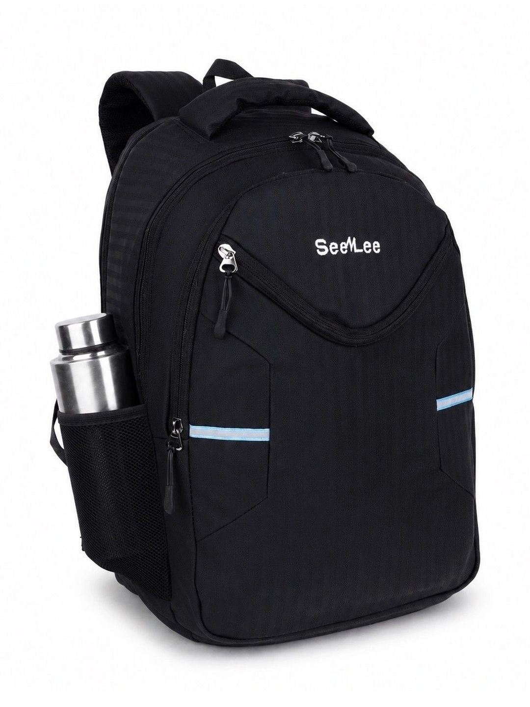Seenlee Men Brand Logo Contrast Detail Backpack with Compression Straps-picture-48