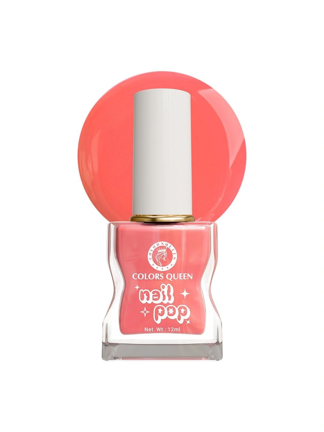 Colors Queen Nail Pop Glossy Gel Finish & Quick Drying Nail Polish - 12 ml - Candy Pink-picture-8