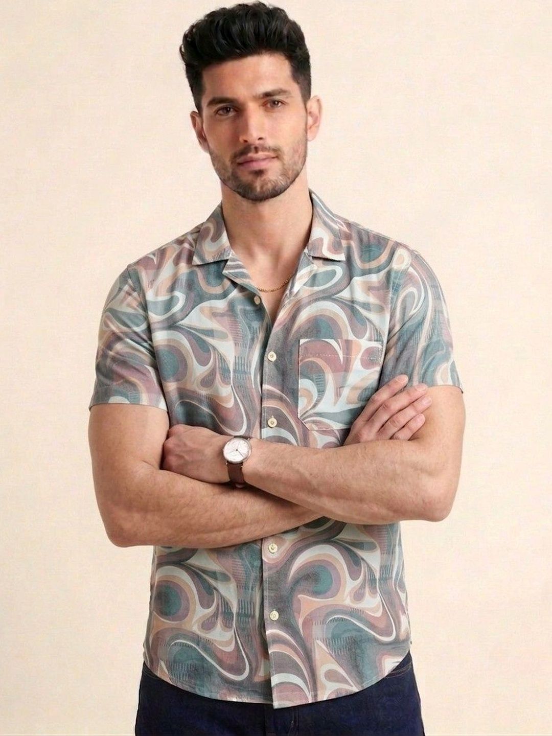 da stalker Men Comfort Printed Casual Shirt-picture-43