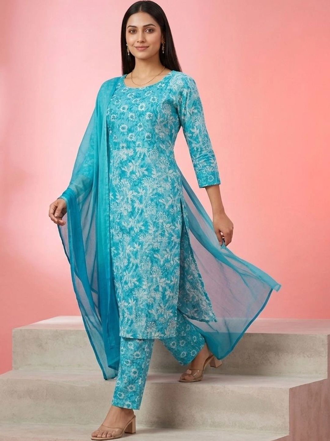 gokurtis Floral Printed Pure Cotton Blend Handloom Kurti-picture-44