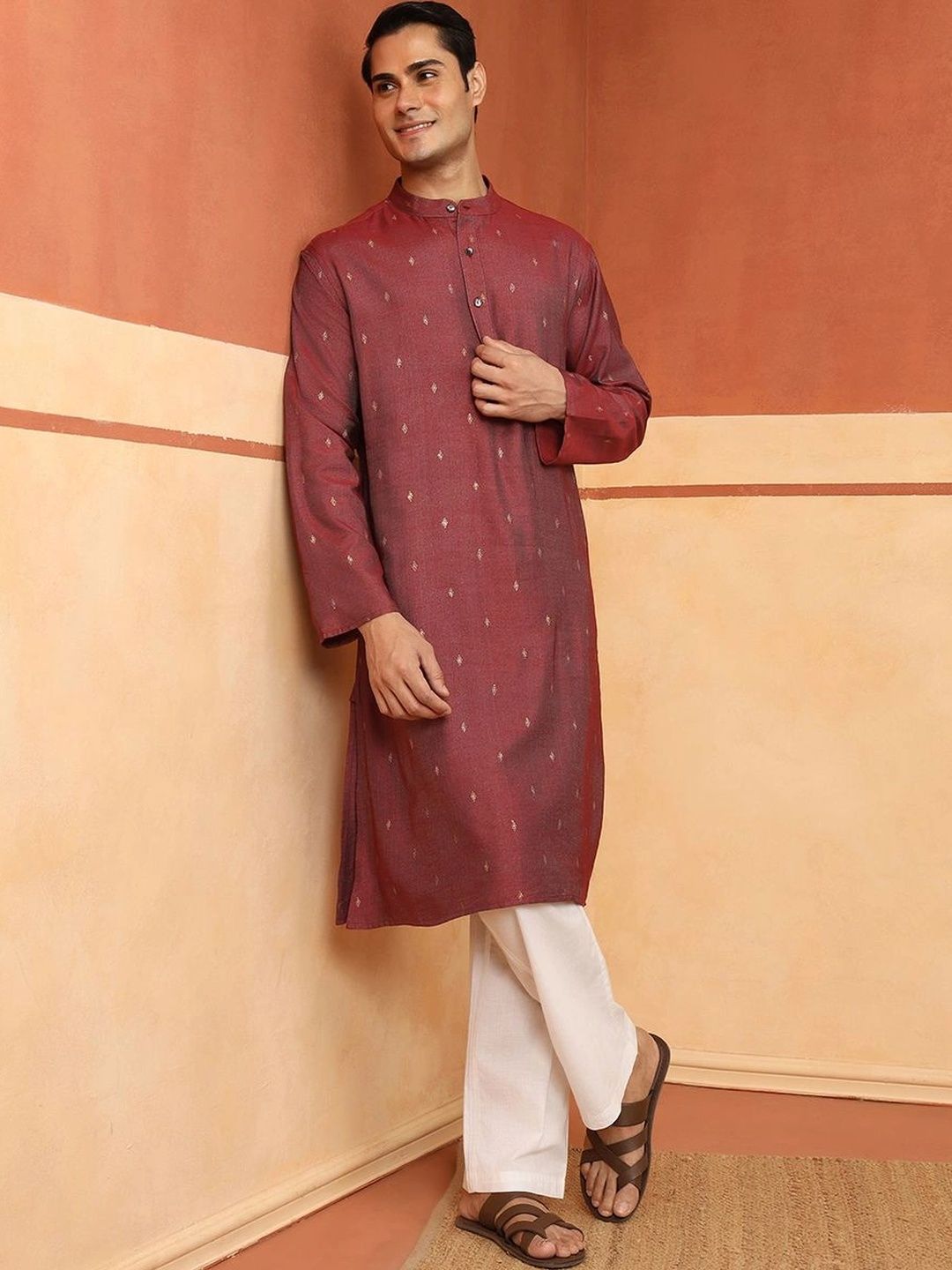 Fabindia Men Printed Long Kurta-picture-57