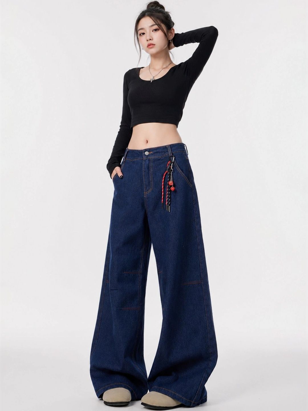 LULU & SKY Women Wide Leg High-Rise Jeans-picture-19