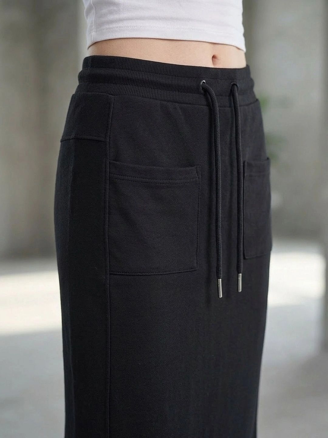 Suo Women Maxi Straight Skirt-picture-38
