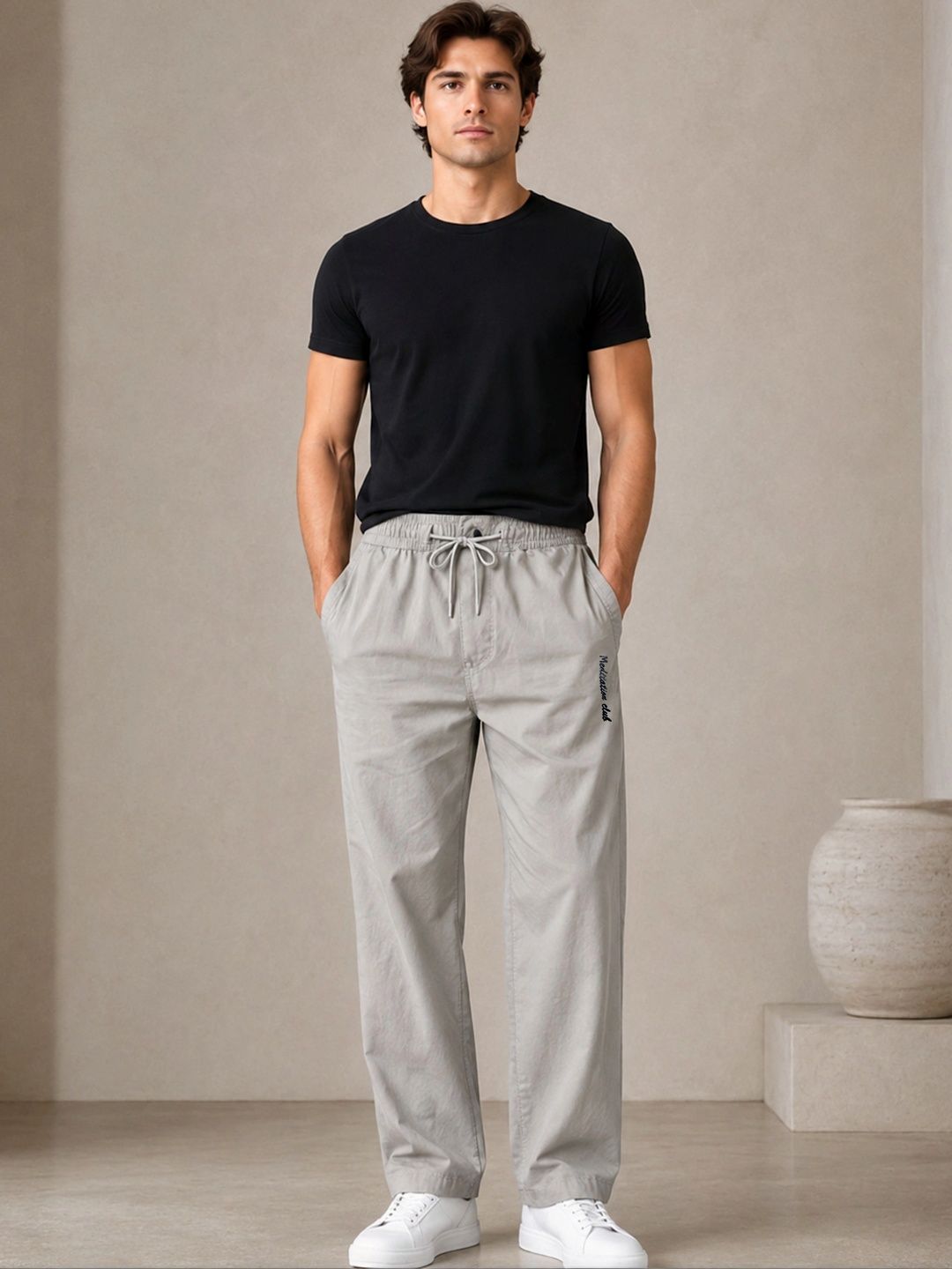 R.Code by The Roadster Life Co. Men Regular Fit Typography Track Pants-image-12