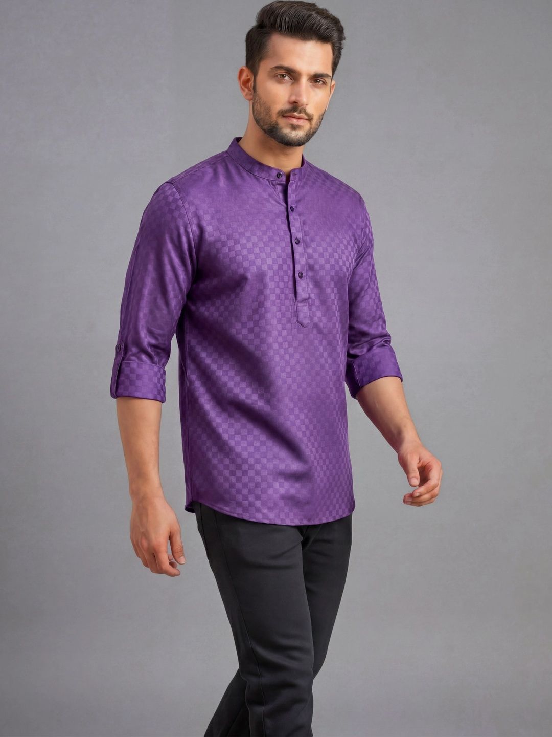 Tibra Collection Men Jacquard Kurta-picture-24