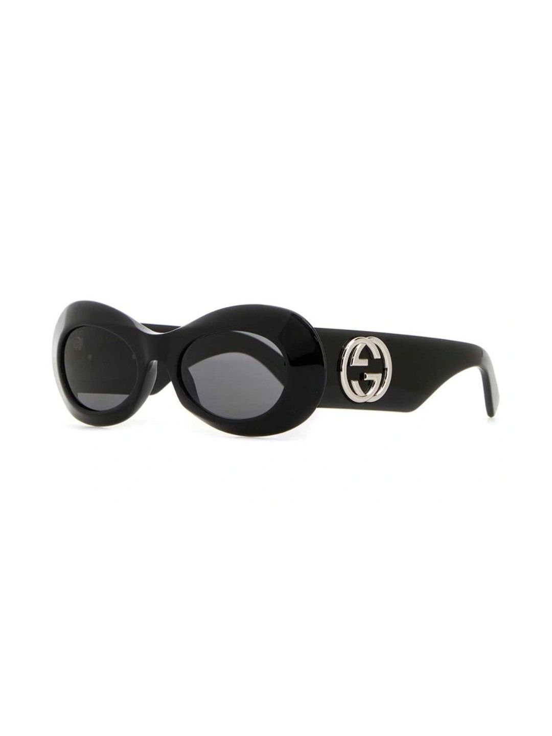 Gucci Women Black Lens & Black Oval Sunglasses with-image-33