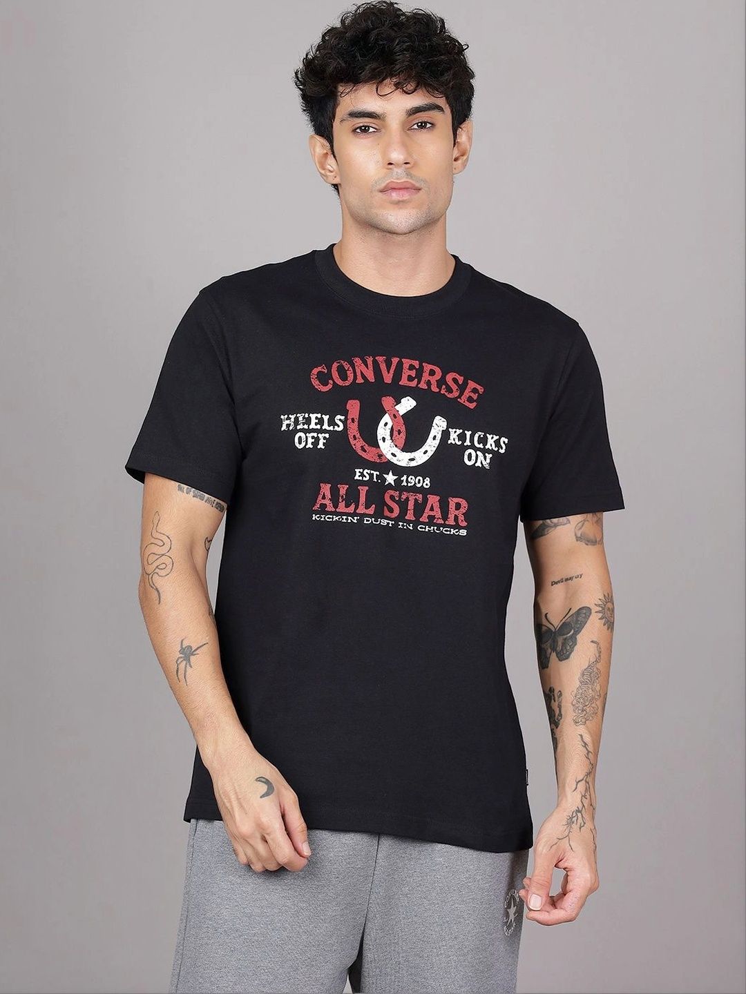Converse Unisex Brand Logo Printed T-shirt-picture-11