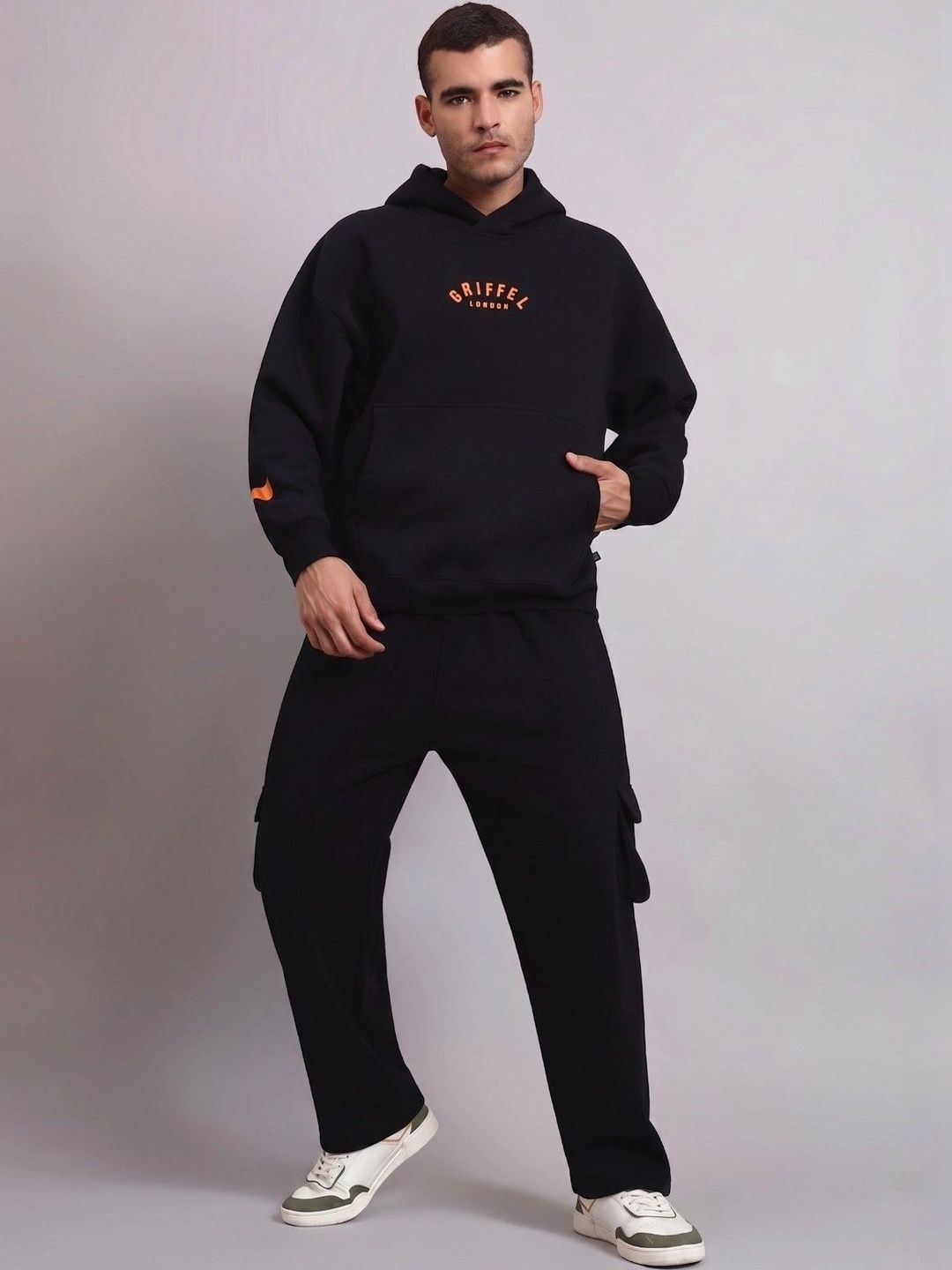 GRIFFEL Men Printed Hooded Sweatshirt-picture-56