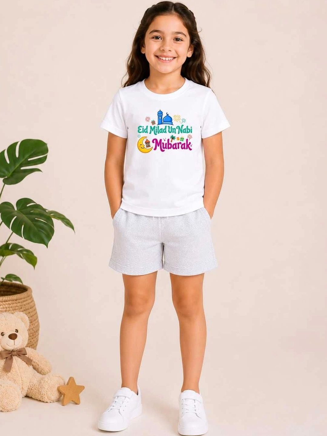 MALKIAT Girls Printed T-shirt with Shorts-picture-14