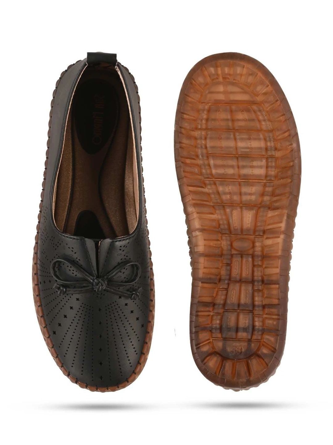 San Marino by Shoe Bank Women Textured Open Toe Flats with Bows-image-6